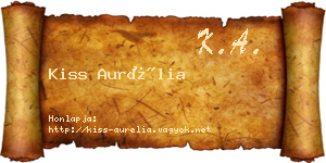 Kiss Aurélia névjegykártya